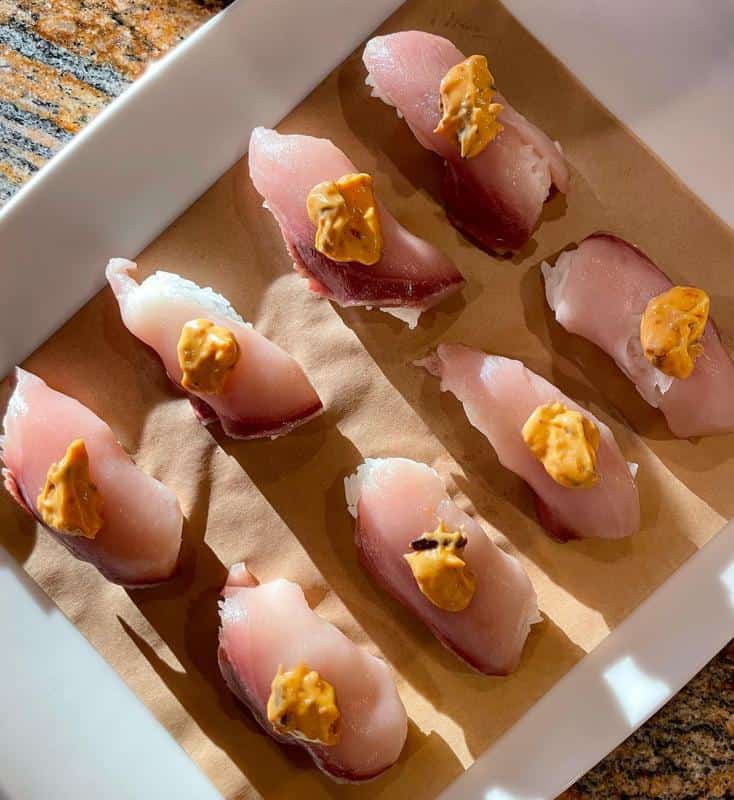 Hamachi Nigiri (Japanese Amberjack)