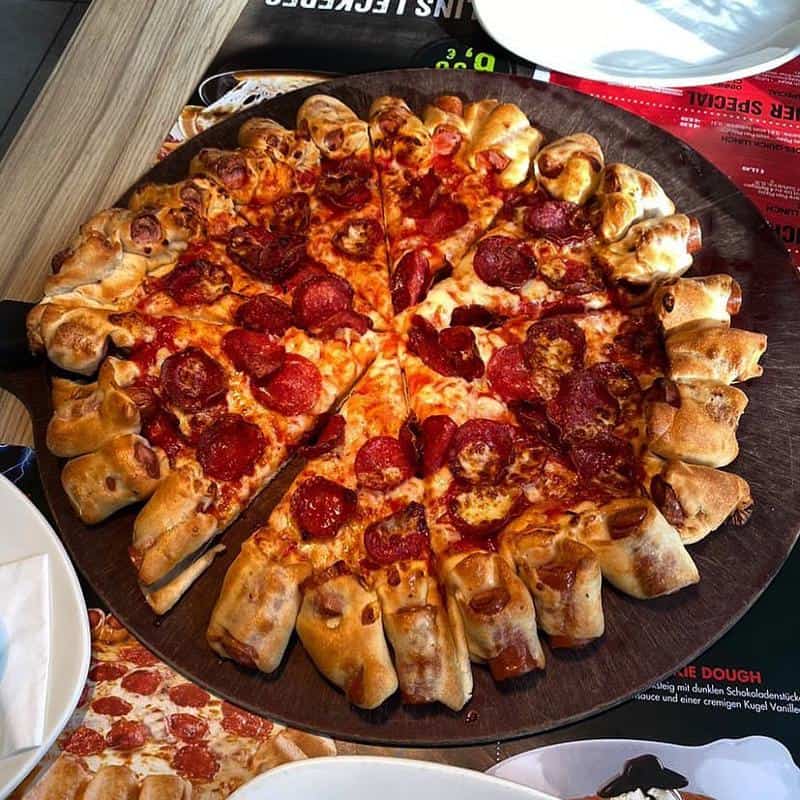 Hot Dog Stuffed Crust